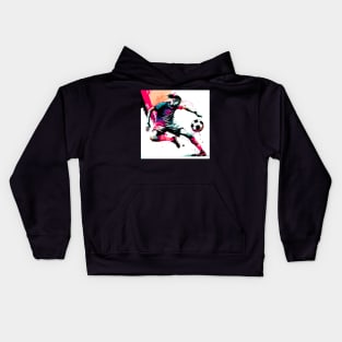 Soccer Player Graffiti Art Splash Paint Kids Hoodie